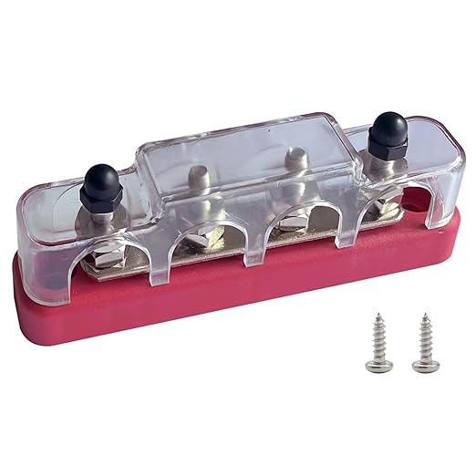4 x #10 Studs Bus Bar, Ampper 4.2" Power Distribution Block Brass Battery - Image 2