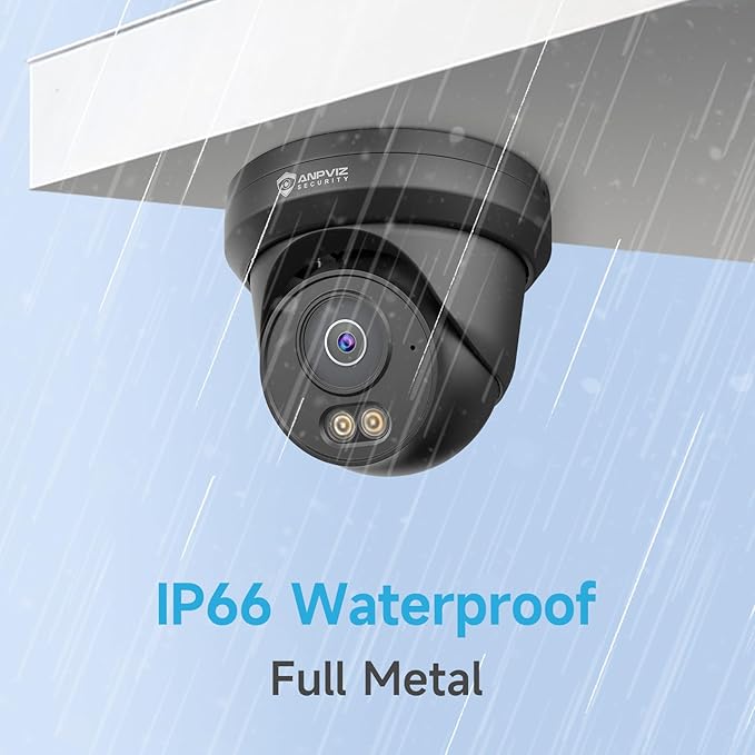 Anpviz 4MP PoE Camera Black, Full Metal Turret Security IP Camera Outdoor Indoor - Image 8