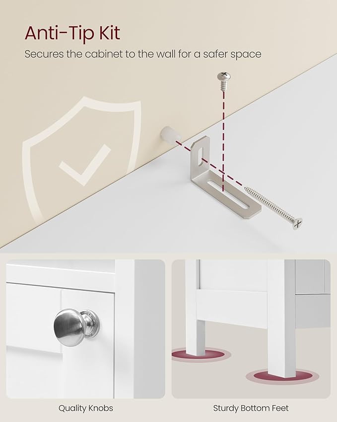 VASAGLE Tall Bathroom Cabinet - Image 7
