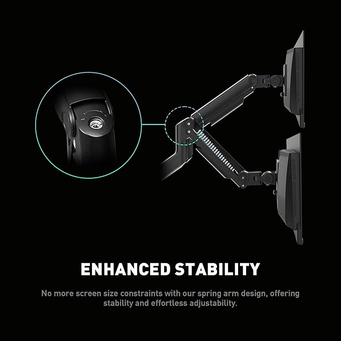 MSI MAG MT201D - Premium Heavy Duty Dual Monitor Stand Arms, 17-45" Support - Image 8