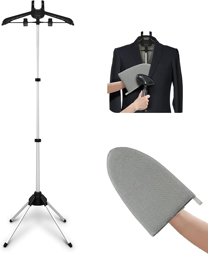 Garment Steamer Hanger Stand & Ironing Glove by Unknown
