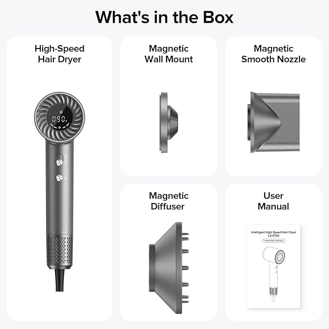 Hair Dryer, 150000 RPM Brushless Motor - Image 8