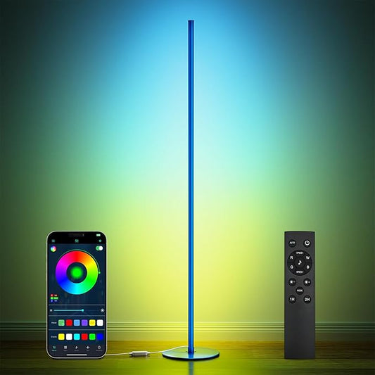 luckystyle Smart RGB Corner Floor Lamp, Bright LED Tall Modern Floor Lamp by luckystyle