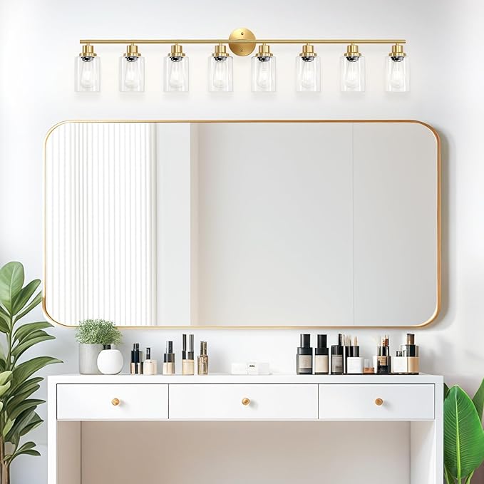 Guliaofo 8-Light Brushed Gold Vanity Lights - Image 7