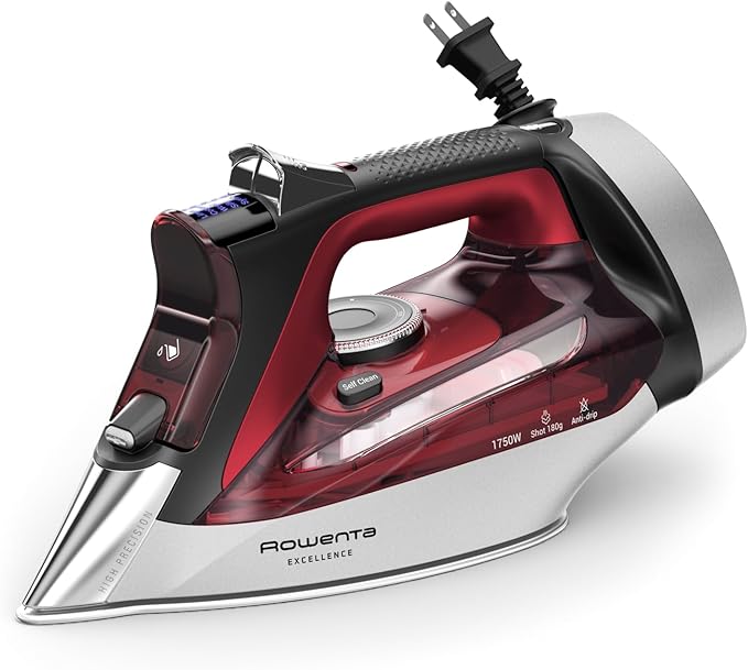 Rowenta Iron, Focus Excellence Stainless Steel Soleplate Steam Iron by Rowenta