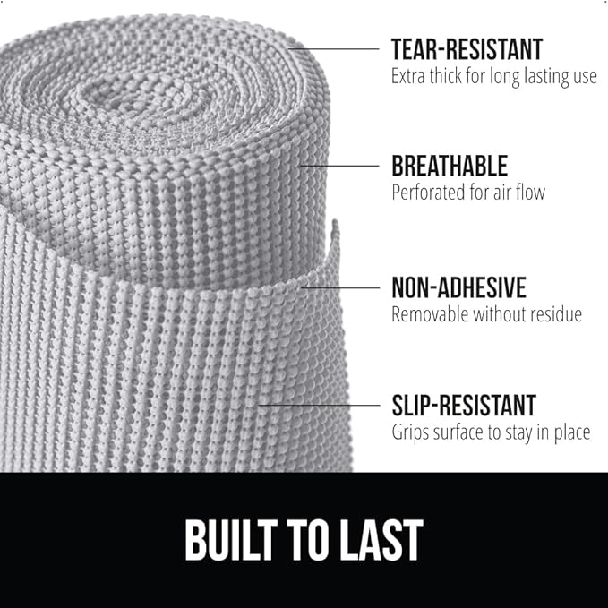 GORILLA GRIP powerGRIP Drawer Shelf and Cabinet Liner, Thick Strong Hold - Image 2