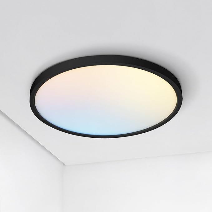 ASD LED 12" Round Flush Mount Ceiling Light Fixture, Low Profile Surface by ASDLightingCorporation