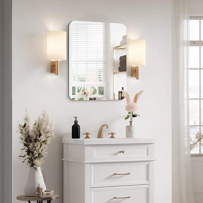 Mirrorons 18x24 Frameless Bathroom Mirror, Rounded Corner Bathroom Vanity Mirror - Image 3