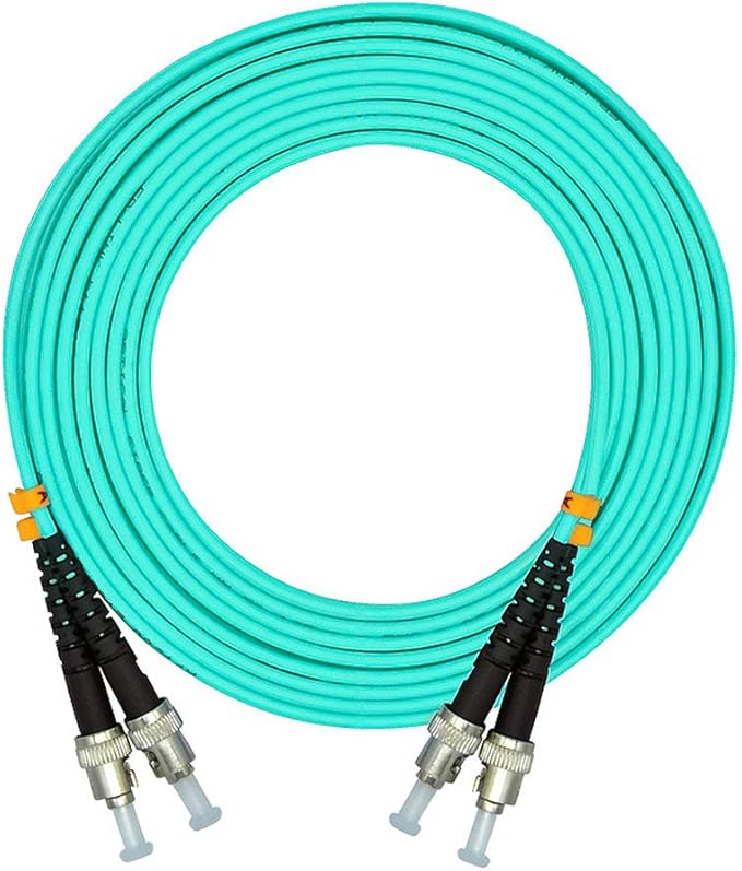Jeirdus 3Meters 10ft ST to ST Duplex 50/125 10G OM3 Multi-Mode Fiber Optic by Jeirdus