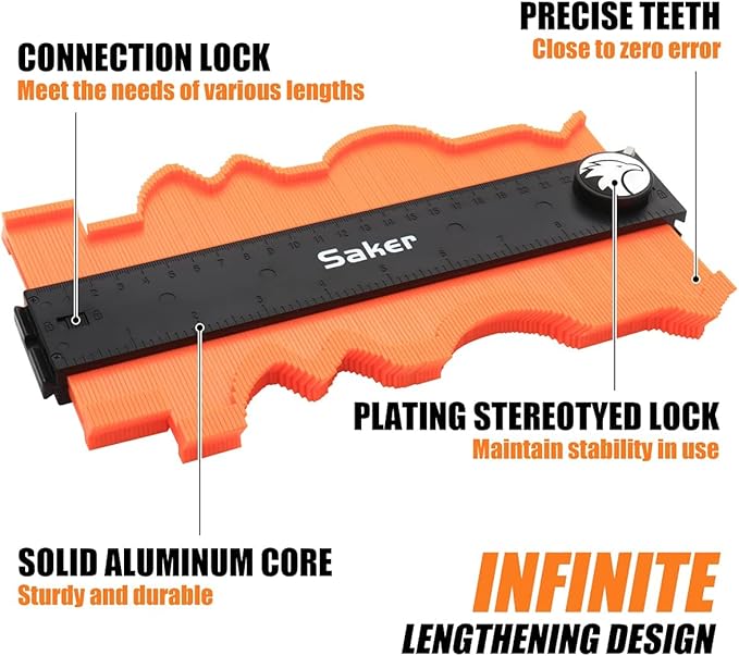 Saker Contour Gauge Profile Tool-Unlimited Connection Precisely Copy Irregular - Image 7