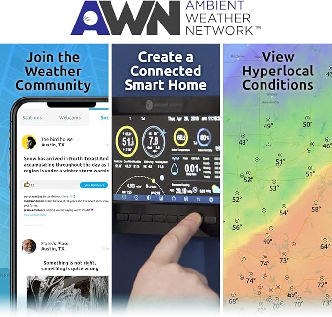 Ambient Weather WS-5000 Ultrasonic Smart Weather Station - Image 7