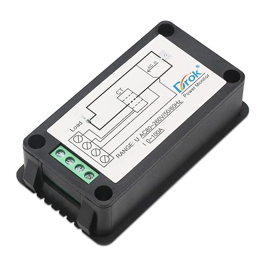DROK AC Digital Meter, Current Voltage Amperage Power Energy Frequency Factor - Image 5