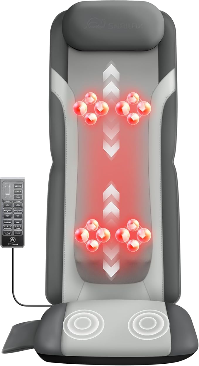 Snailax Gifts for Men Women Chair Back Massager for Full Back Pain Relief Deep by Snailax