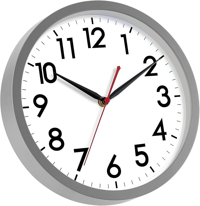 AKCISOT Wall Clock 10 Inch Silent Non-Ticking Modern Clocks Battery Operated - Image 8