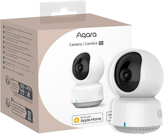 Aqara 2K Indoor Security Camera E1, Pan & Tilt, HomeKit Secure Video Indoor by Aqara