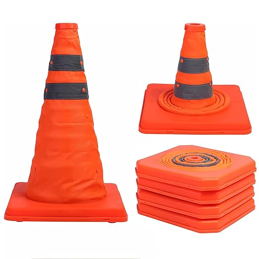 Sunnyglade 4 Pack 20 inch Collapsible Traffic Cones Multi Purpose Pop up by Sunnyglade