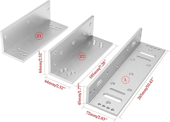 Z and L Bracket for 1200LBS 500KG Holding Force Electromagnet Lock Single - Image 6