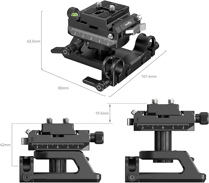 SmallRig Mount Plate for Arca-Swiss Quick Release Clamp and Bottom Plate for - Image 2