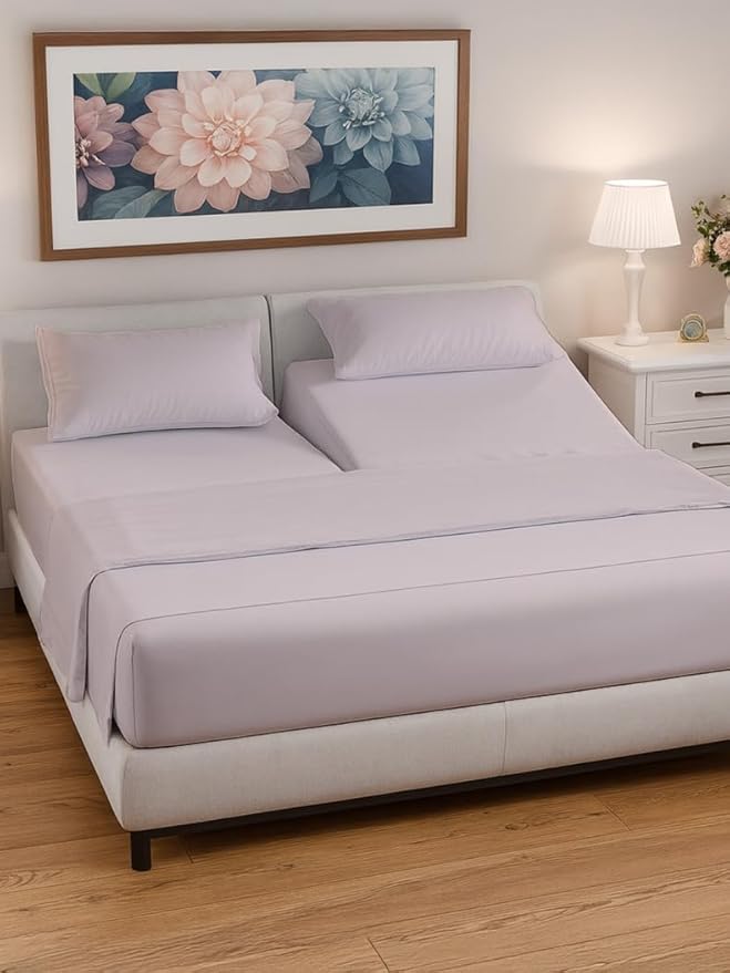 Split Head King Sheet Set – 4 Piece Flex Split Top King Sheets - Image 2