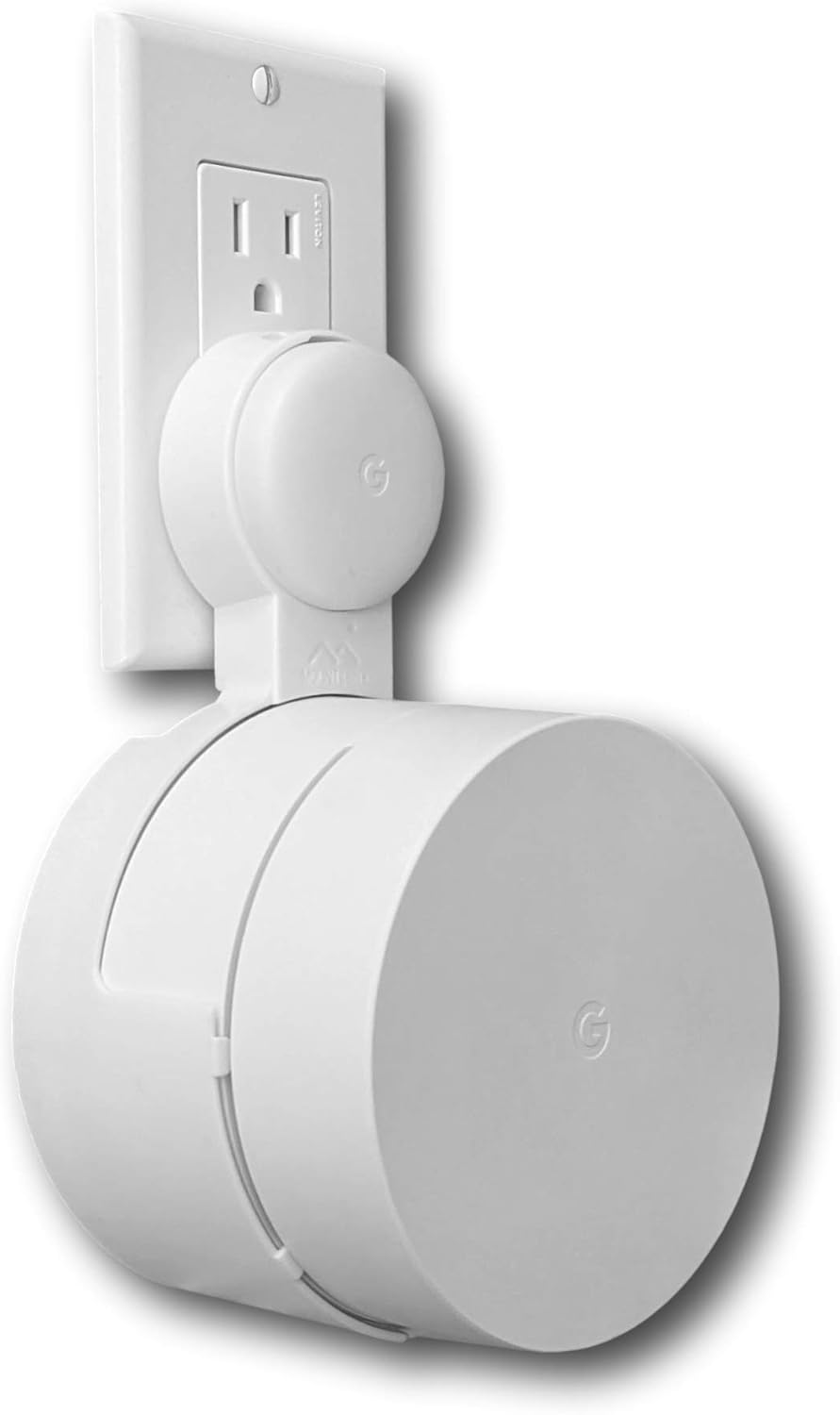 Google WiFi Outlet Mount | Round Plug (2020-Present) | 1-Pack