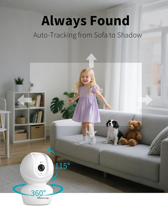VIMTAG 4MP 5G Security Camera Indoor, Pet Camera - Image 6