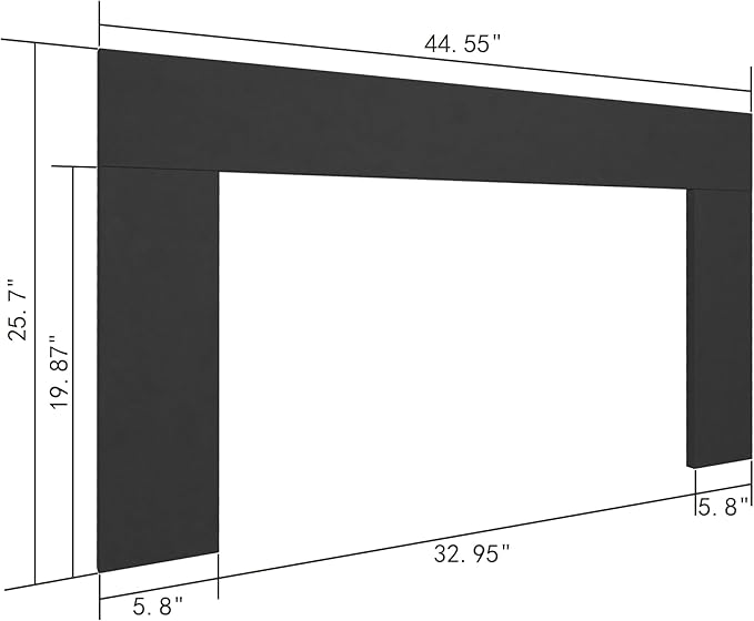 Trim Kit for 35.6" W x 21.1" H Electric Fireplace Inserts - Image 4