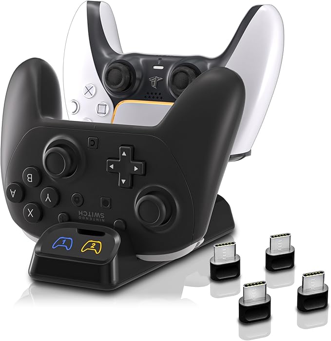 ECHZOVE Switch 2 Pro Controller Charger Dock – Dual Fast Charging Station by ECHZOVE