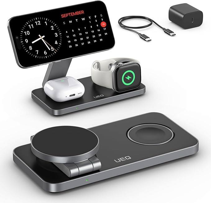 UEQ Foldable 3 in 1 Wireless Charging Station by UEQ