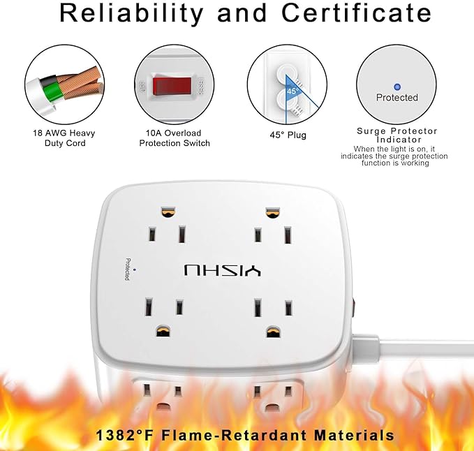 20 Ft Surge Protector Power Strip - Image 6