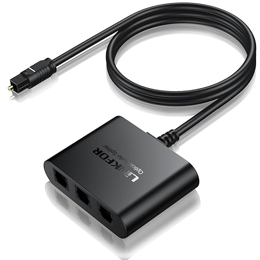 LiNKFOR Optical Cable Splitter 1x3 SPDIF Toslink by LiNKFOR