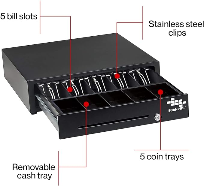 EOM-POS Heavy Duty Cash Register Drawer + Thermal Receipt Printer -for Windows - Image 9