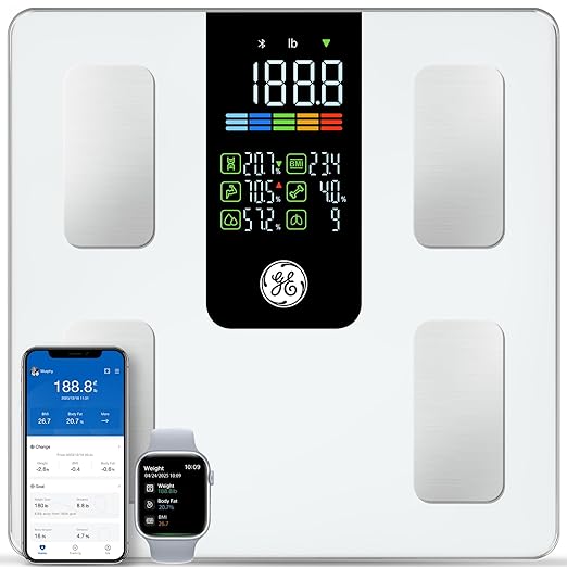 GE Smart Scale for Body Weight, Muscle Mass, Digital Bathroom Scales 500lbs by GEAppliances