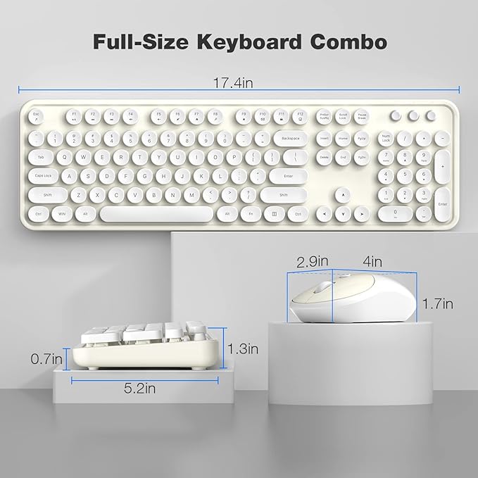 MOFII Wireless Keyboard and Mouse Combo, Computer Full Size 2.4G Plug and Play - Image 7