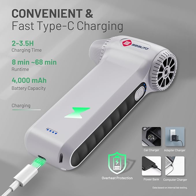 Compressed Air Duster, Ergonomic Design 250, 000 RPM Compressed Canned Air - Image 5