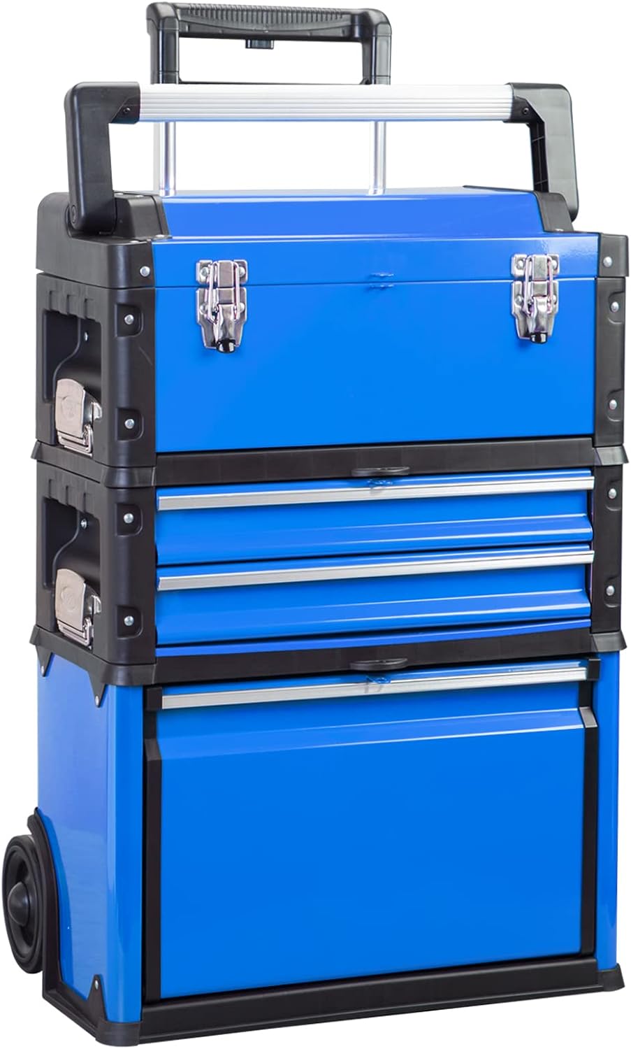 big red stackable rolling tool box portable metal, main product view
