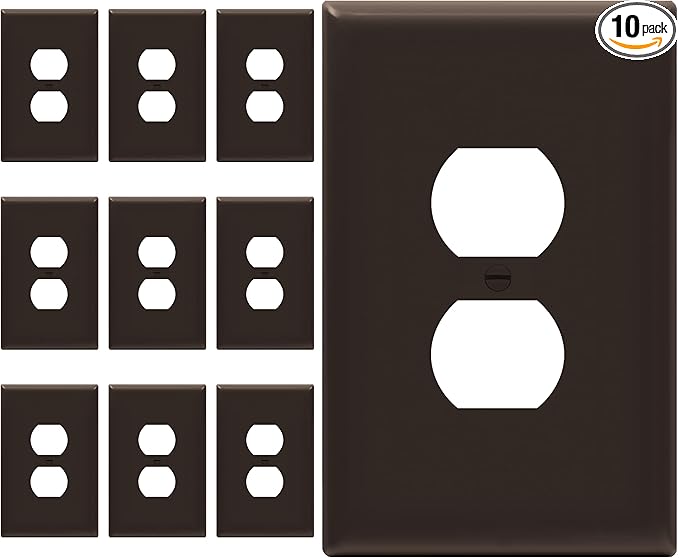 ENERLITES Duplex Receptacle Outlet Wall Plate, Jumbo Electrical Outlet Covers by Enerlites
