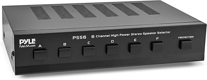 Pyle Home Premium New and Improved 6 Zone Channel Speaker Switch Selector by PyleUSA