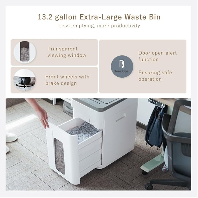 Effeluviate Heavy Duty Paper Shredder: 400 Sheets Auto Feed - Image 5