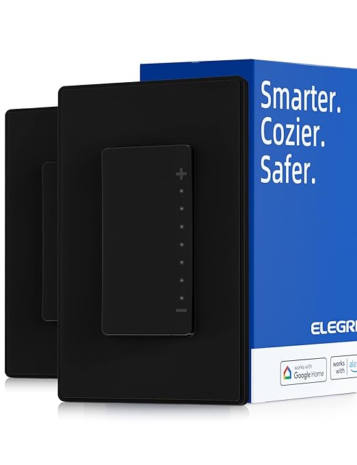 ELEGRP Smart Dimmer Light Switch DPR30, 2.4GHz Wi-Fi Dimmer Switch Compatible by ELEGRP%7CELEGROUP