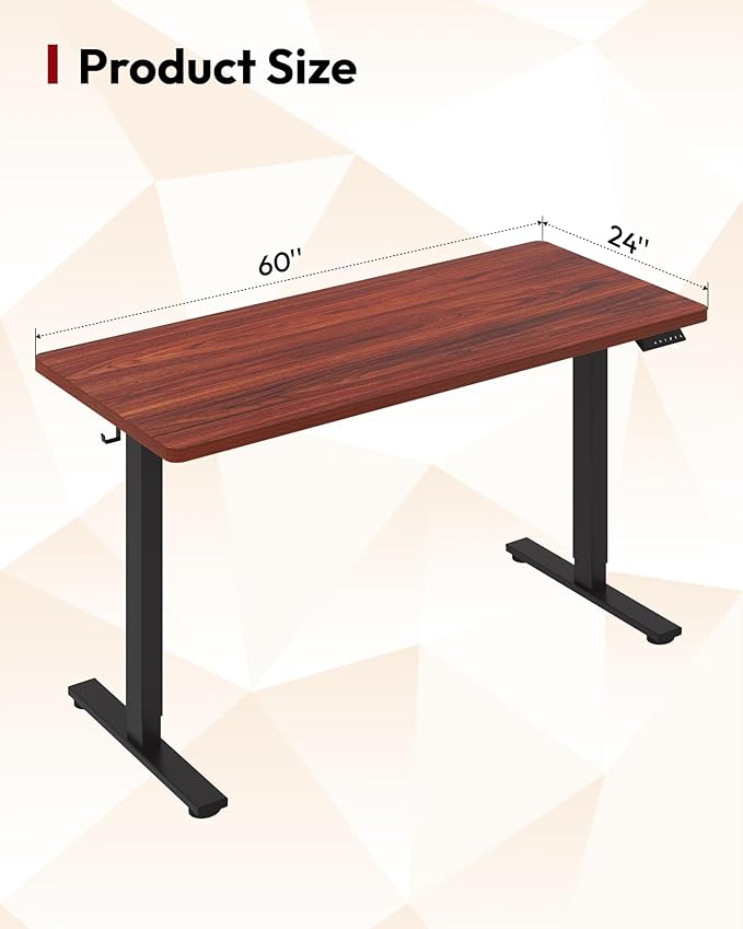SANODESK Electric Standing Desk 60 x 24 Inches Whole-Piece Desktop Height - Image 2