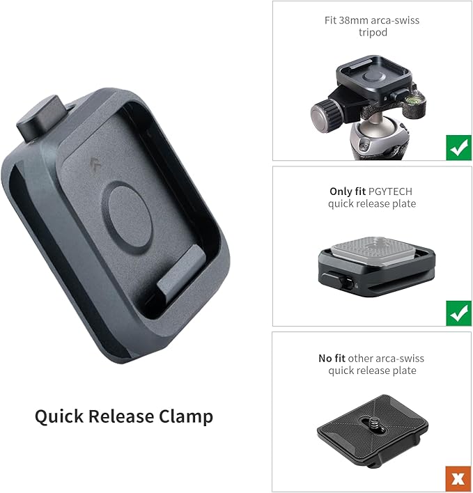 PGYTECH Quick Release Plate Clamp, - Image 2