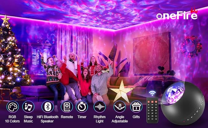 One Fire Galaxy Projector with Gifts Box/240 Lighting Modes/15 White - Image 8
