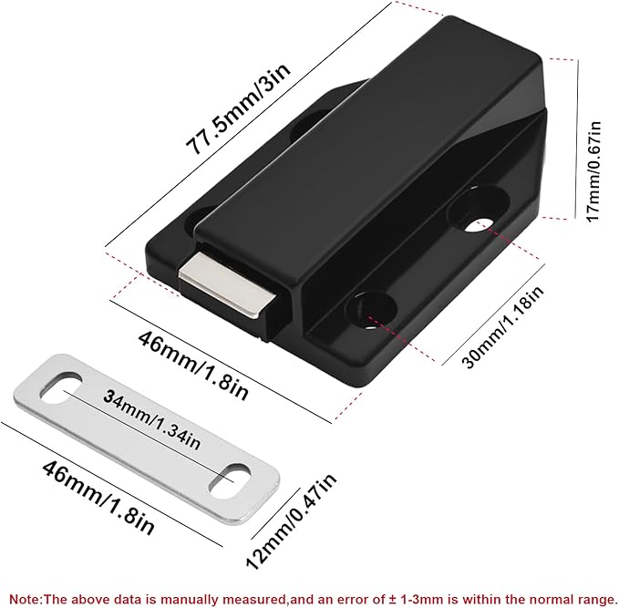 4 Pack Magnetic Push Latch ，Heavy Duty Magnetic Touch Latch，for Push to Open - Image 2