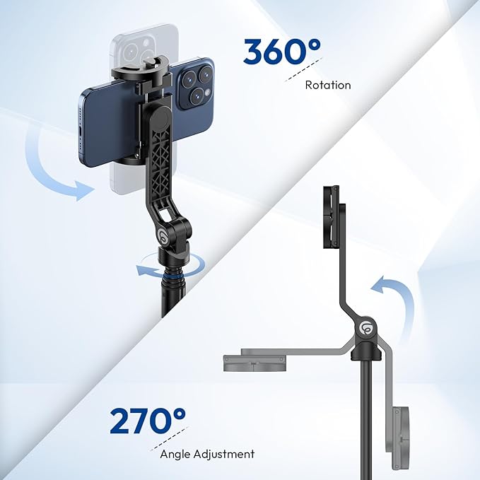ULANZI TT88 Magnetic Tripod for iPhone 17, 2-in-1 Phone Clip & Dual Cold Shoe - Image 3
