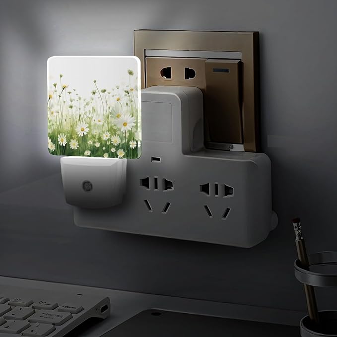 YKJAHSD Flowers Night Light, Plug into Wall Decor Nightlights - Image 4
