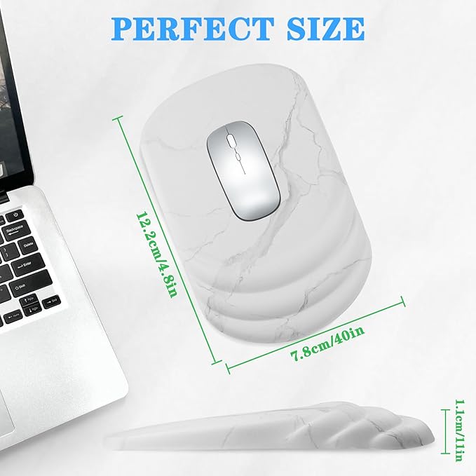 Mouse Pad Wrist Wrist Rest, Comfortable Memory Foam Wrist Rest, Non-Slip PU Base - Image 6