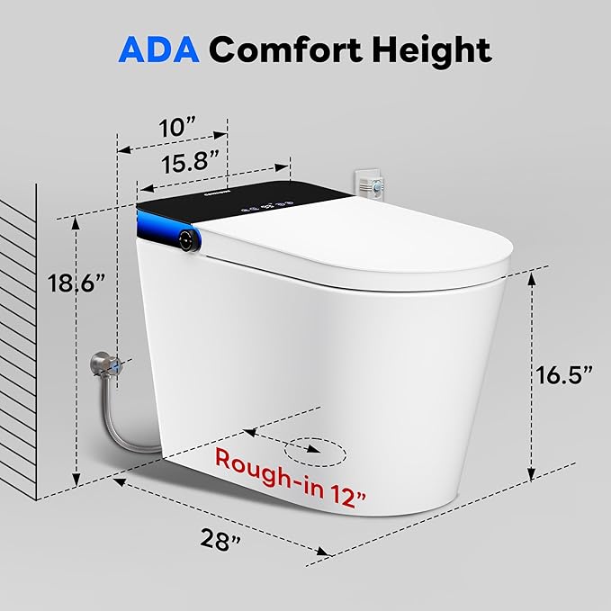 Casta Diva Smart Toilet with Bidet Built in, Auto Open Close, Foot Sensor - Image 8