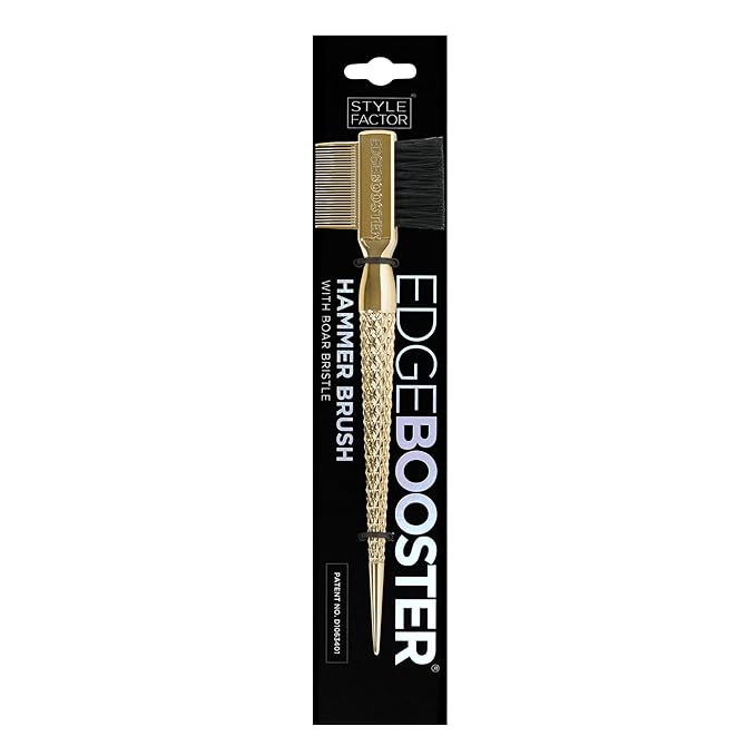 Style Factor EDGE BOOSTER® Hammer Brush Rat Tail– Double-Sided Edge Control - Image 2