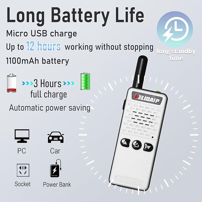 ELIDAIP T-M2 Super Mini Walkie Talkie - Image 5