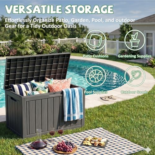 drato 55 gallon outdoor storage box waterproof, lockable, close-up detail